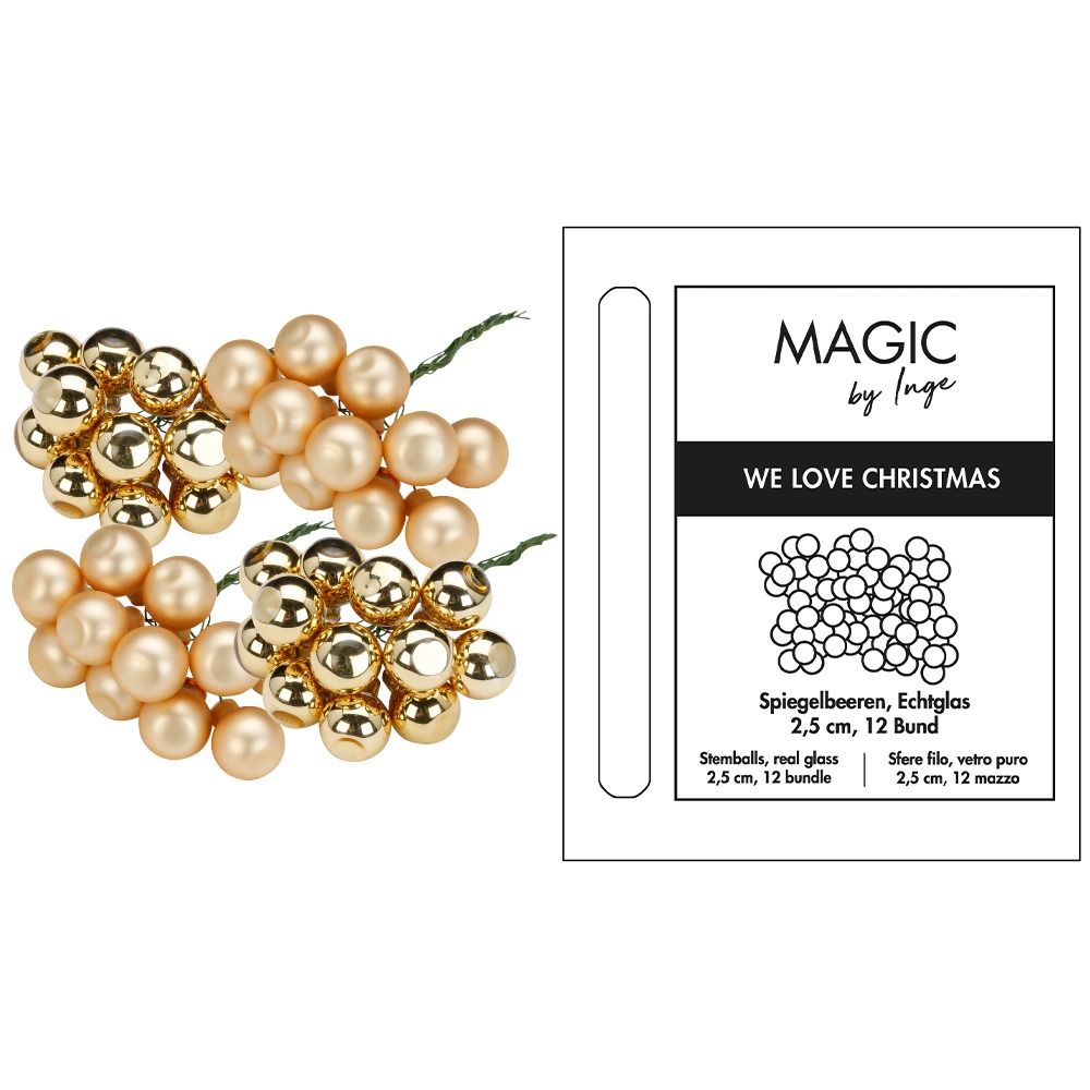 Spiegelbeeren Glas Inkagold