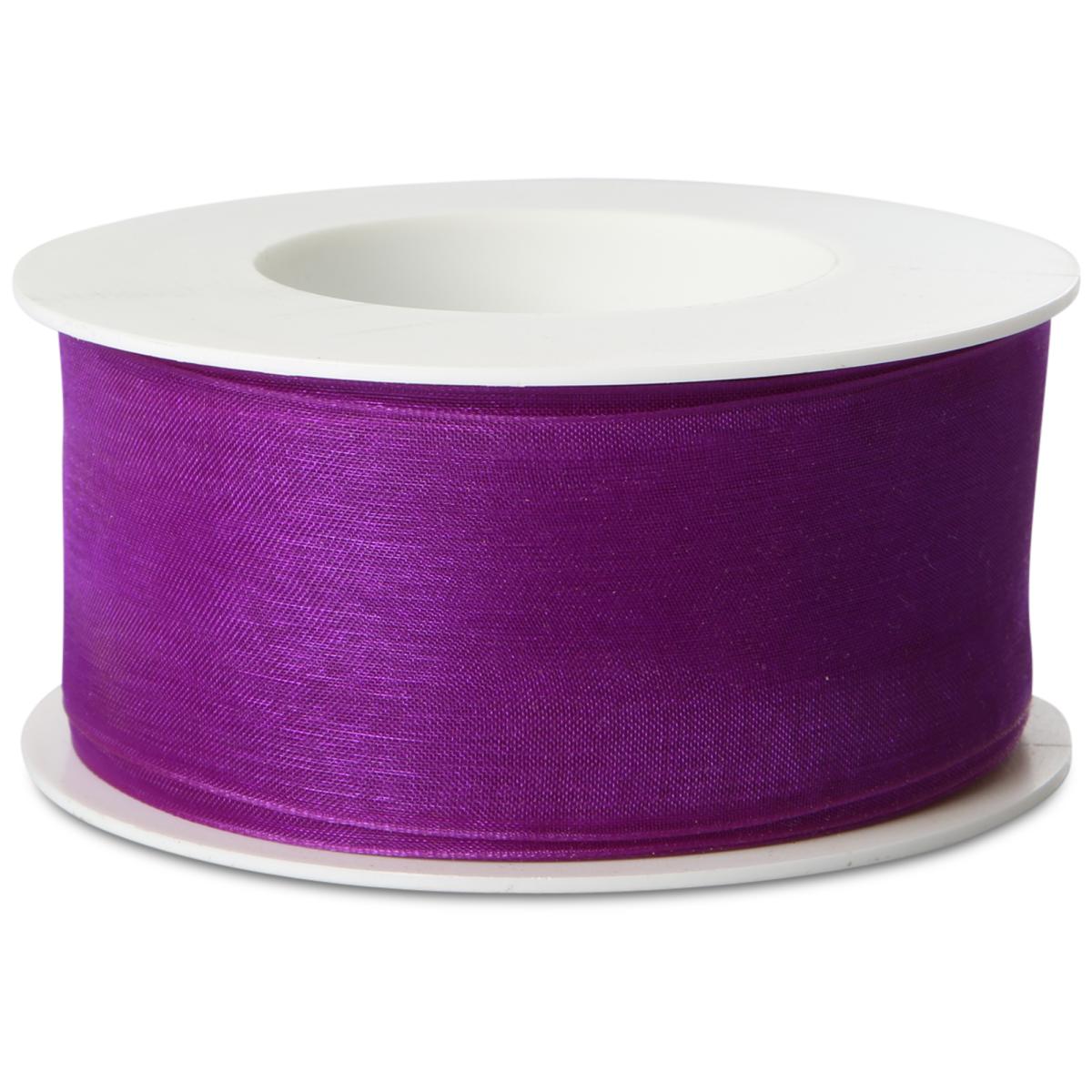 Organza mit Webkante lila