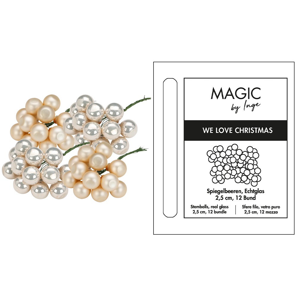 Spiegelbeeren Glas Champagner