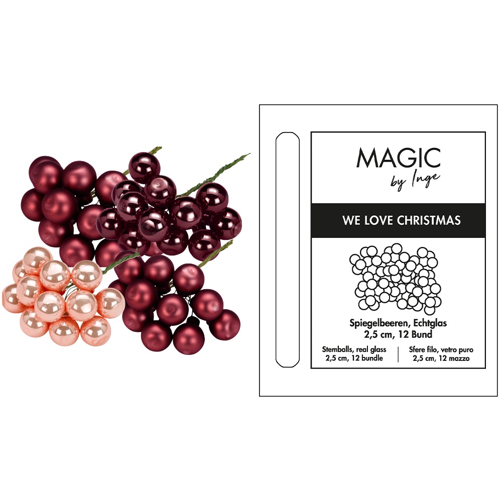 Spiegelbeeren Glas Vintage Rose