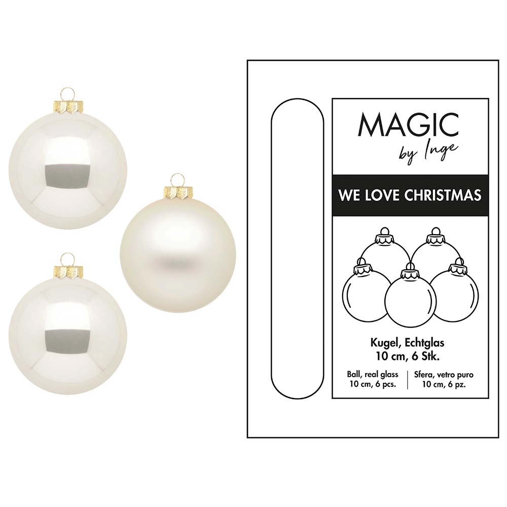 Weihnachtskugel Glas Champagner