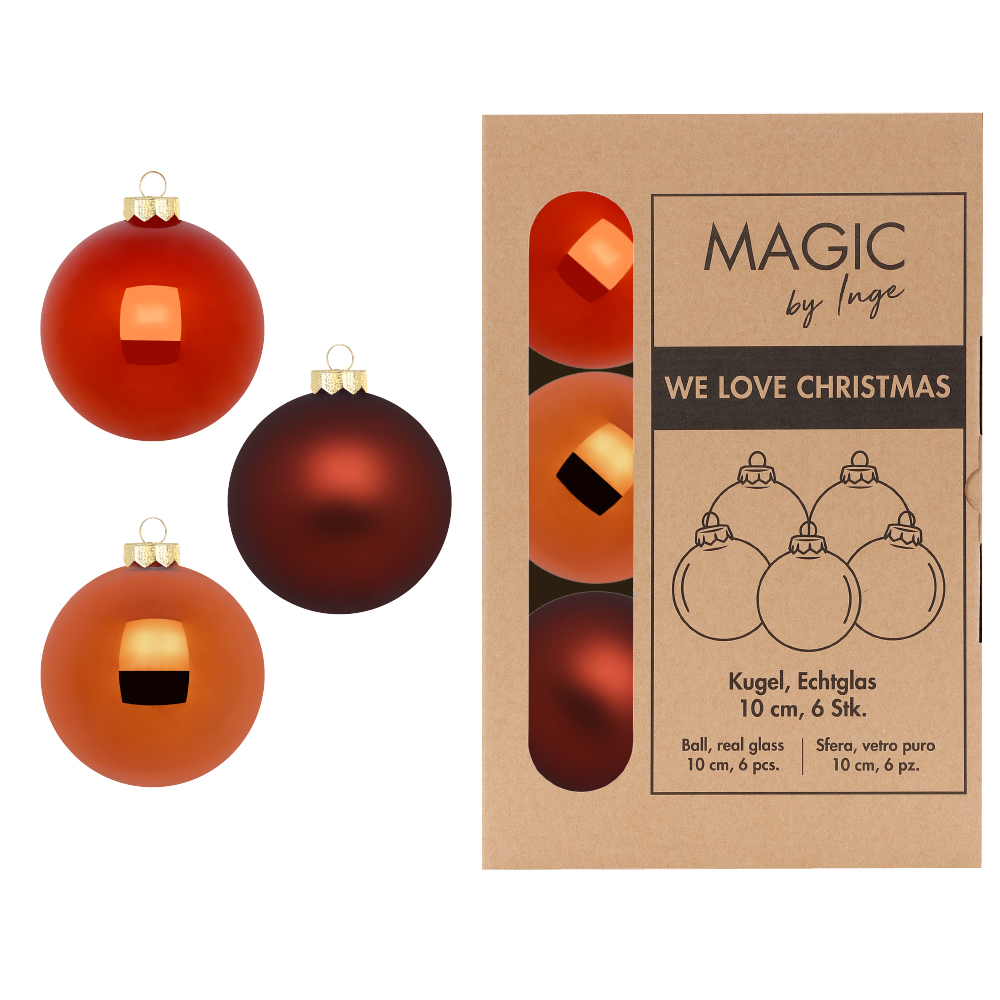 Weihnachtskugel Glas Glowing Amber