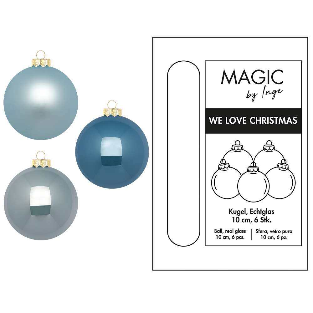 Weihnachtskugel Glas Elysian Blue