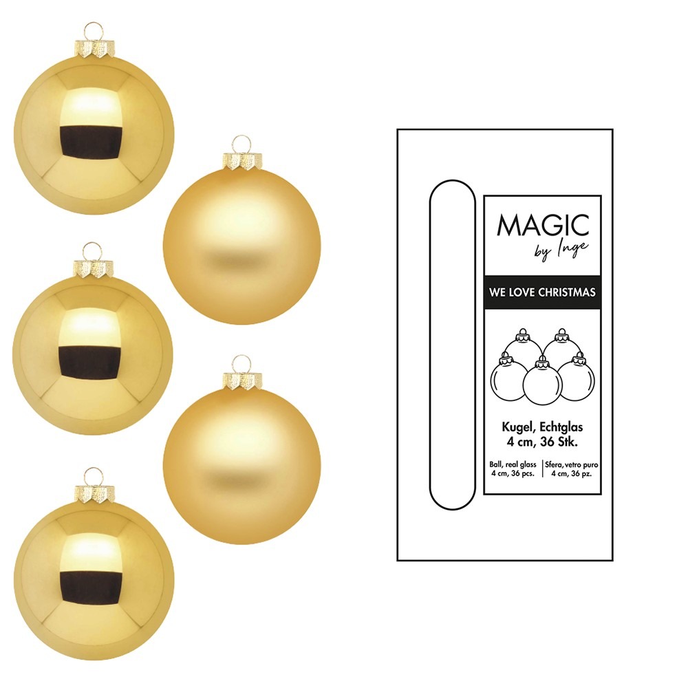 Weihnachtskugel Glas Inkagold