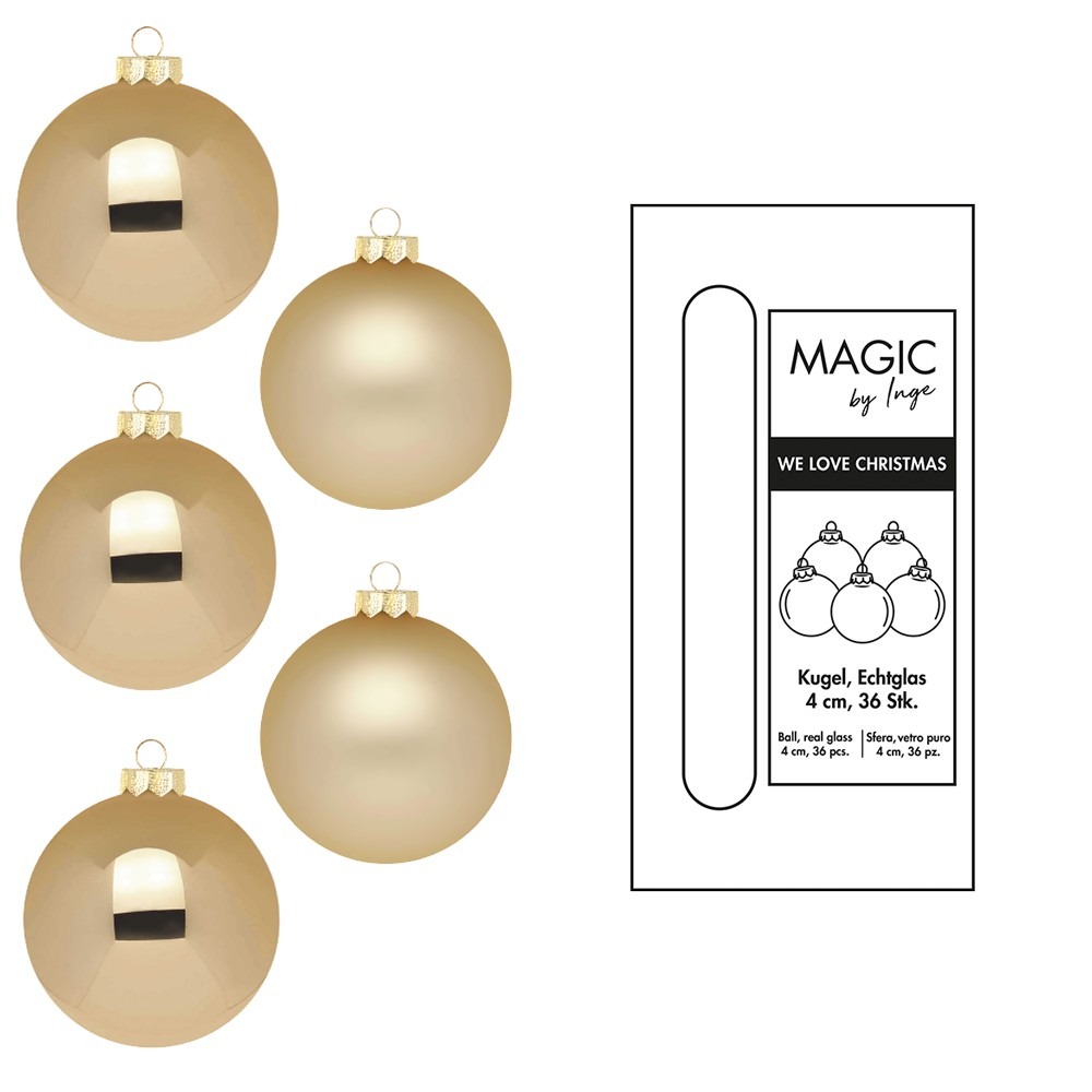 Weihnachtskugel Glas Brokat Glod