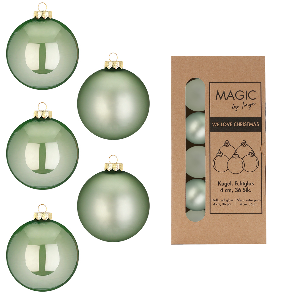 Weihnachtskugel Glas Mild Sage