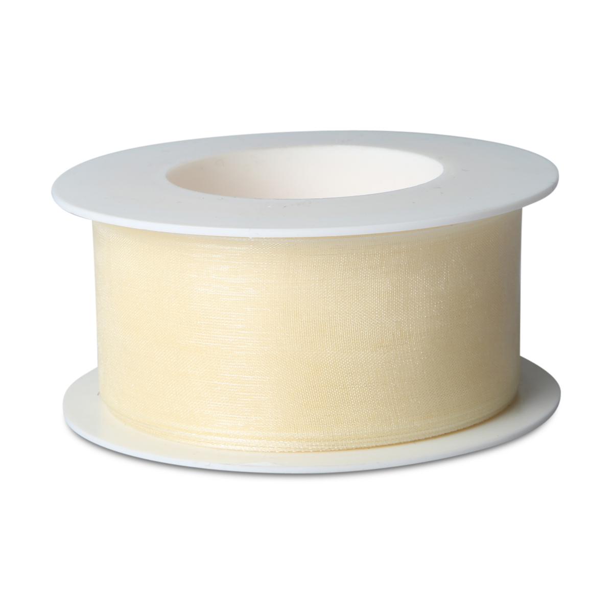 Organza mit Webkante creme