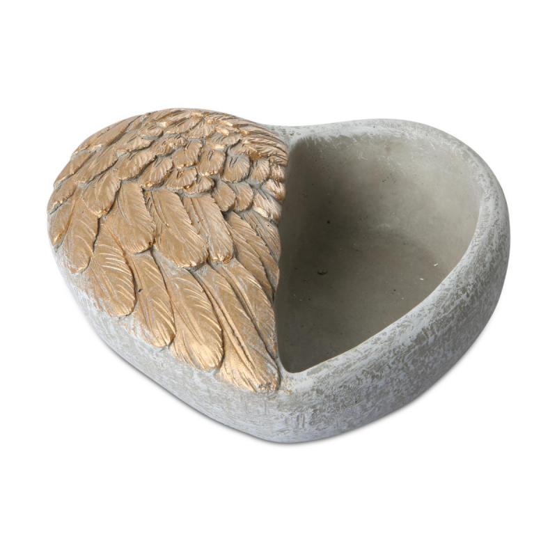 Zement-Herz zum Bepflanzen