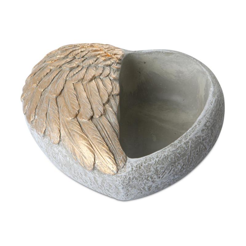 Zement-Herz zum Bepflanzen