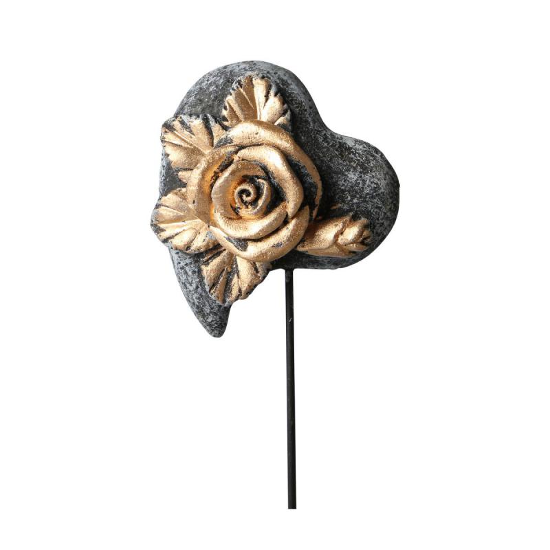 Zement-Herz am Stick