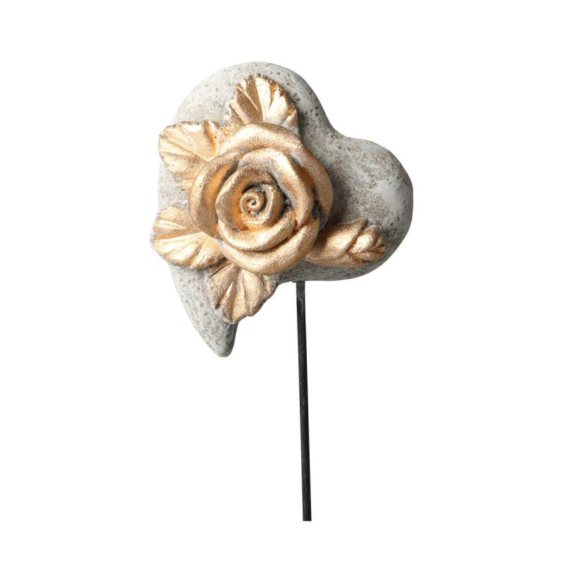 Zement-Herz am Stick