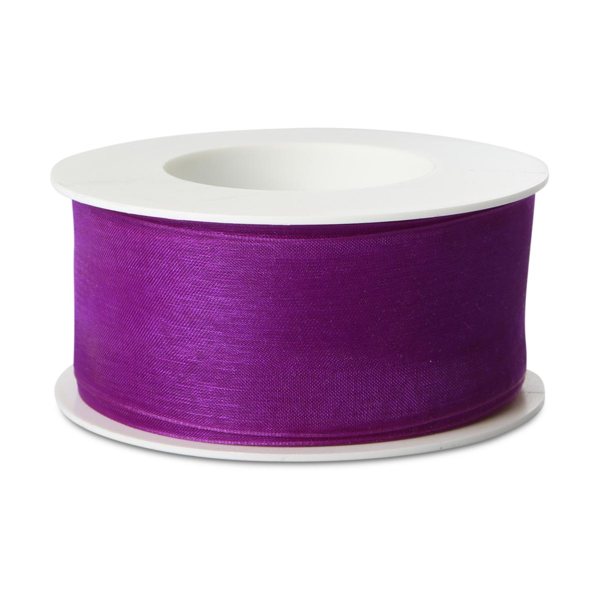 Organza mit Webkante lila