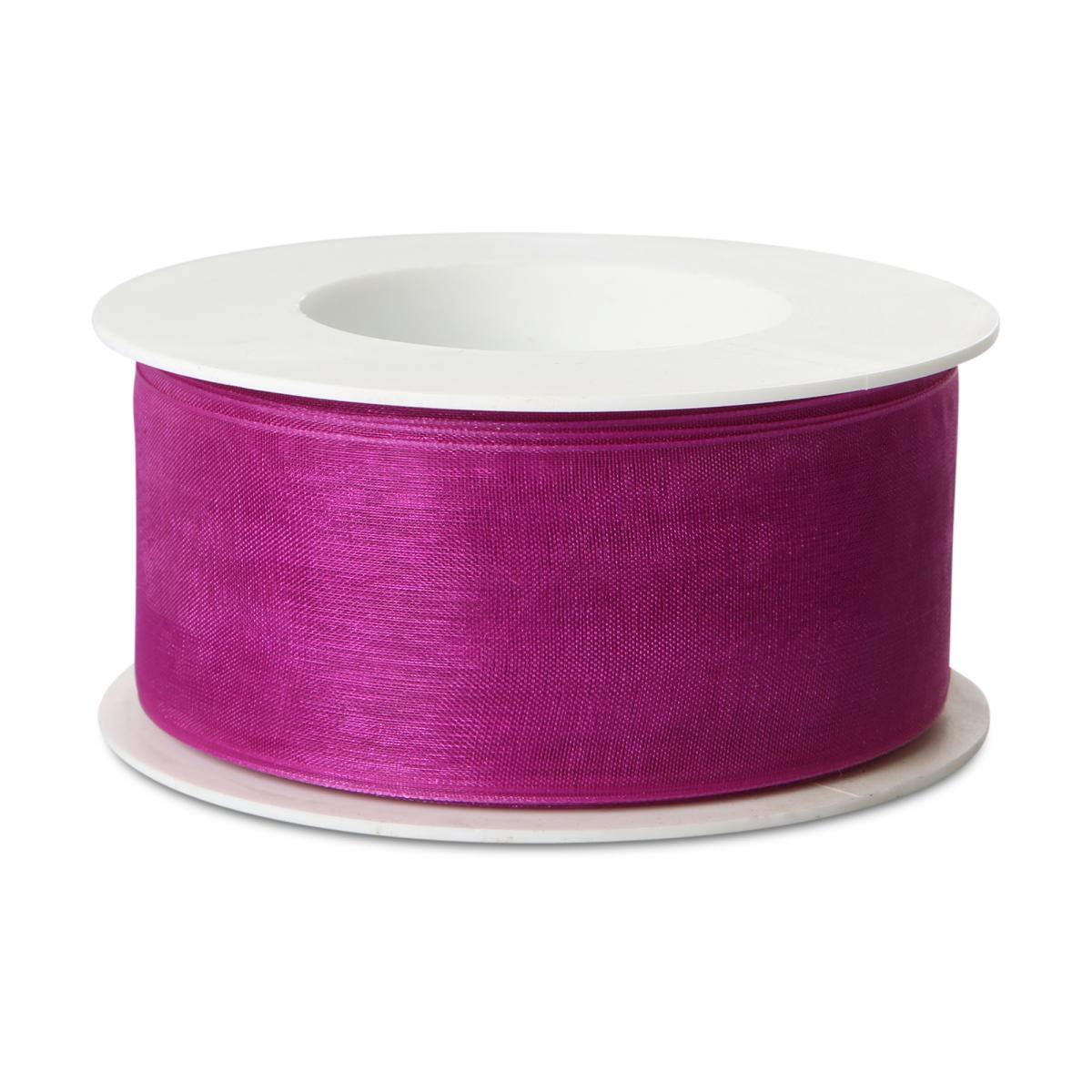 Organza mit Webkante aubergine