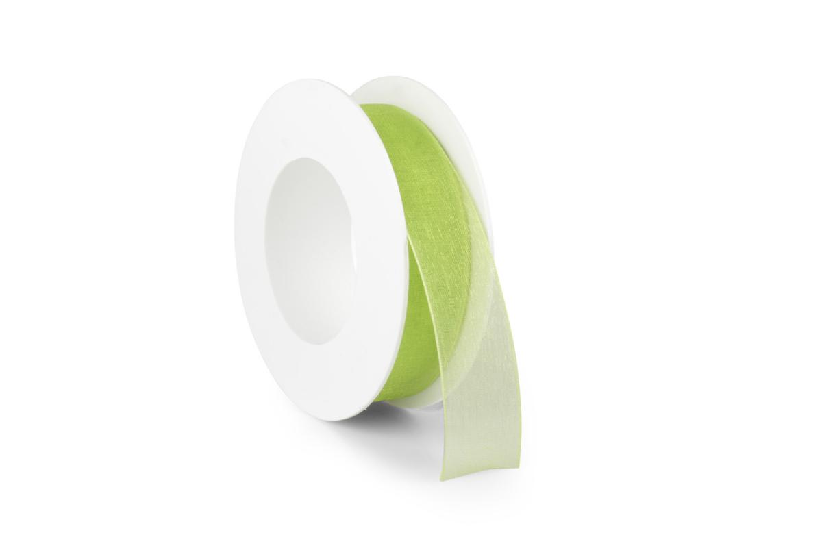 Organza mit Webkante maigrün