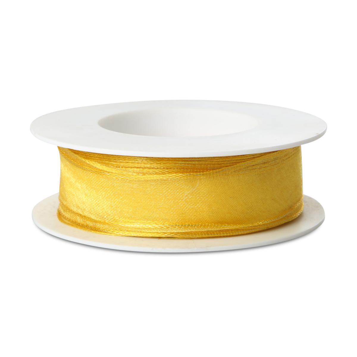 Webkante mit Draht gelb