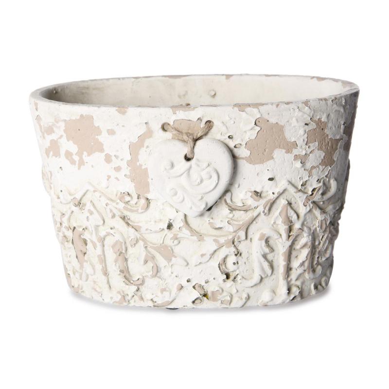 Antik-Schale oval mit Herzhänger