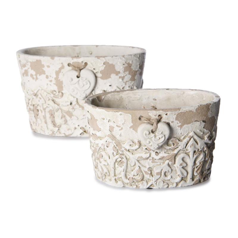 Antik-Schale oval mit Herzhänger