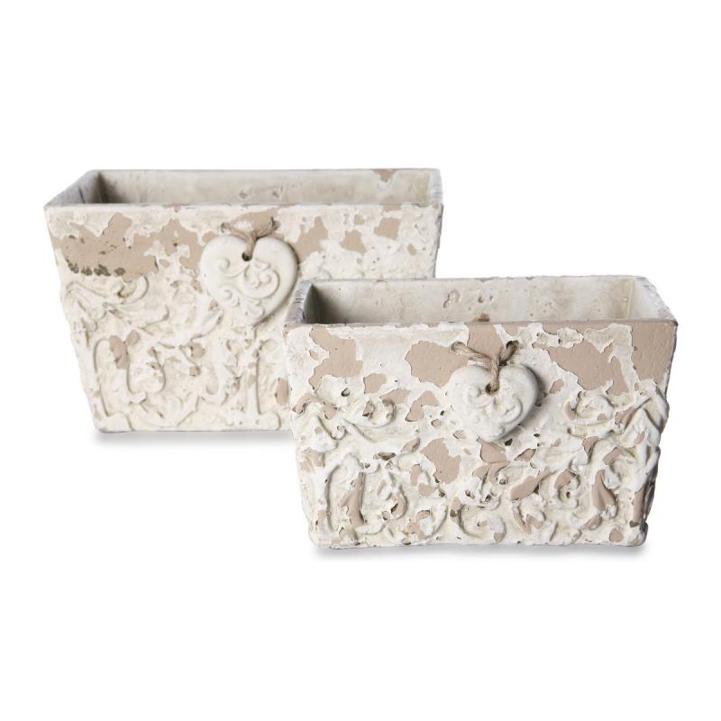 Antik-Schale eckig mit Herzhänger