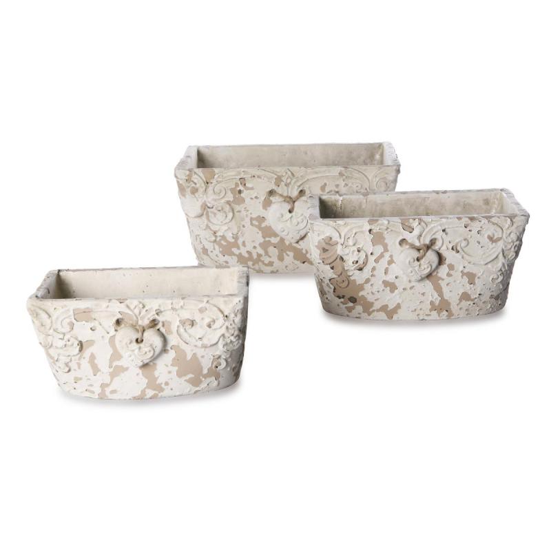 Antik-Schale rechteckig mit Herzhänger