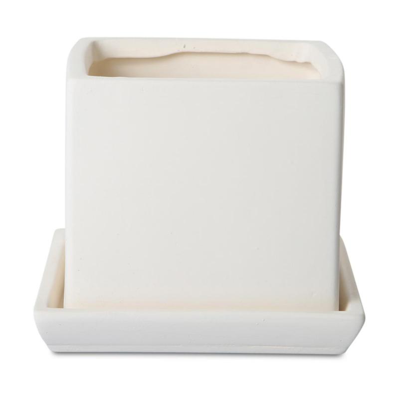 Topf Kubus mit Teller