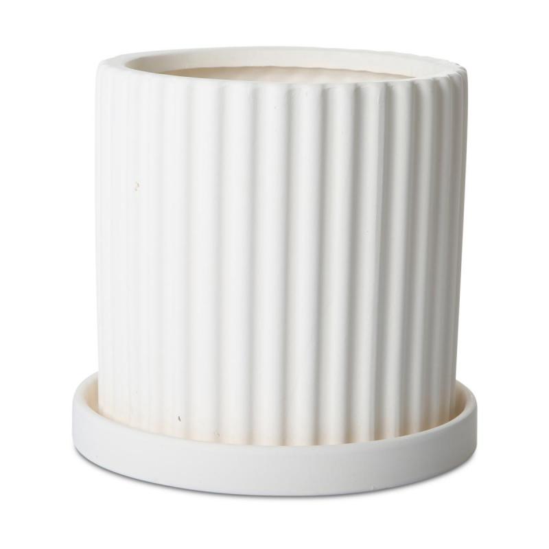 Topf Längsrillen mit Teller