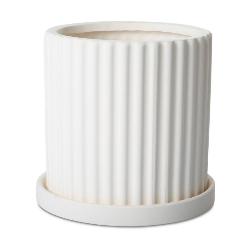 Topf Längsrillen mit Teller