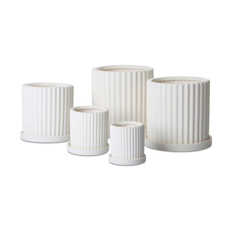 Topf Längsrillen mit Teller