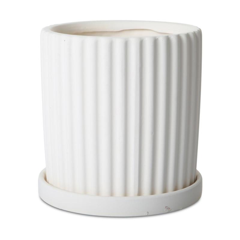 Topf Längsrillen mit Teller