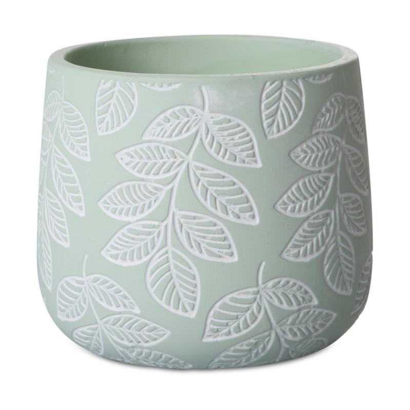 Topf Blattmotiv
