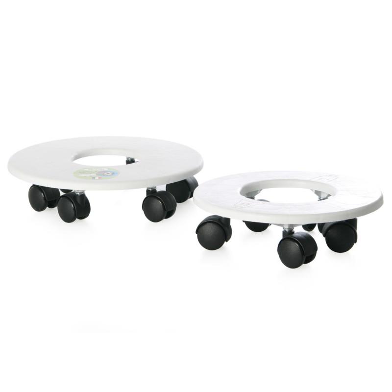 Riviera Pflanzenroller 6 Rollen - weiß