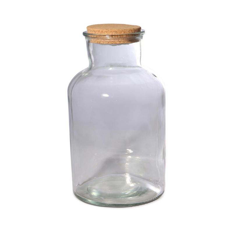 Zylindervase mit Holzständer mit LED