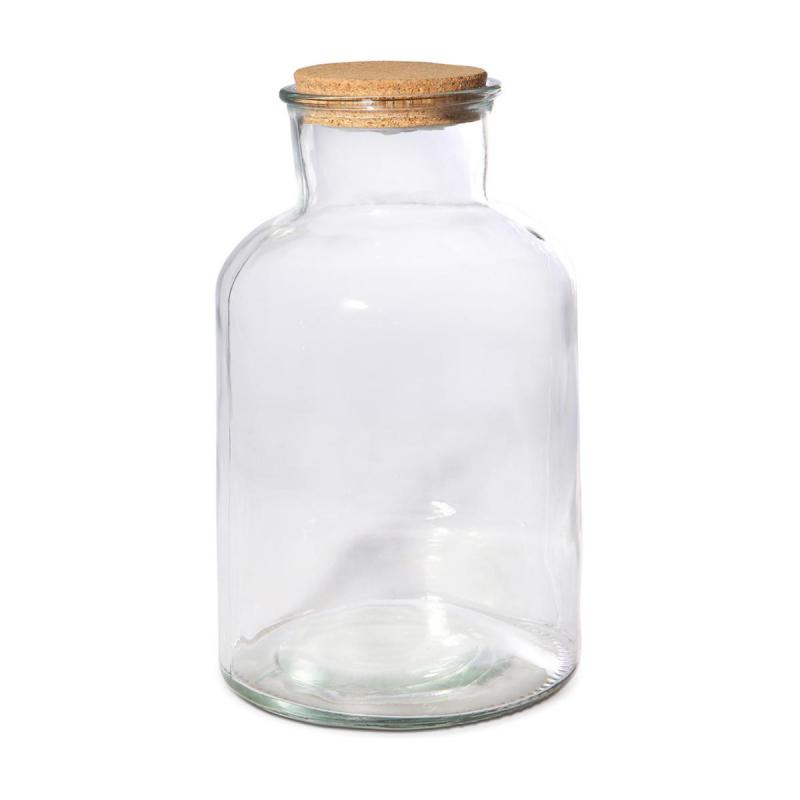 Zylindervase mit Holzständer mit LED