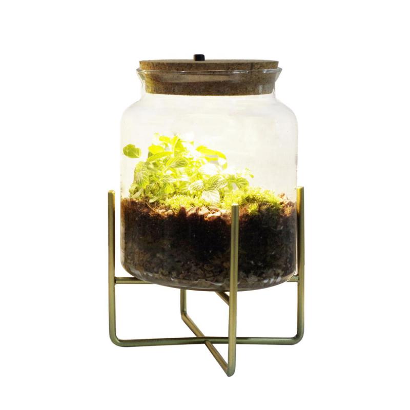 Pflanzgefäß mit LED auf Ständer