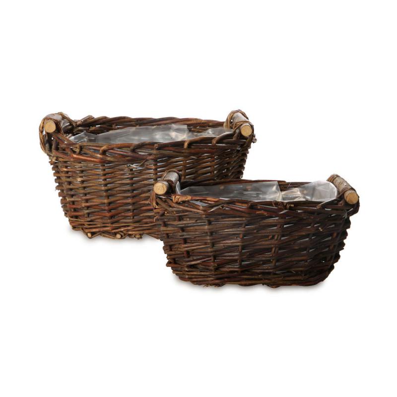 Korb mit Holzgriffen