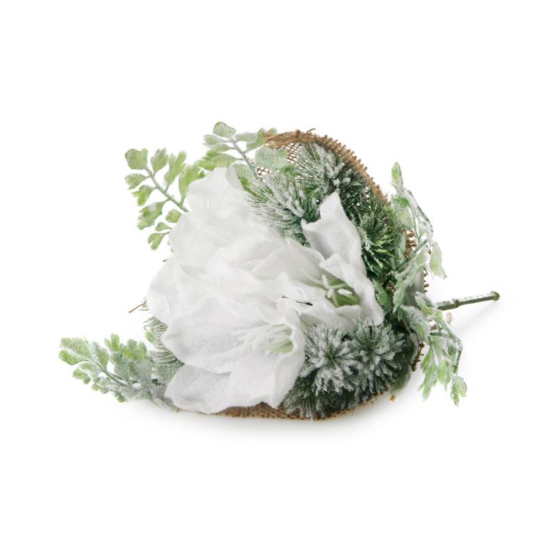 Amaryllis-Strauß beschneit