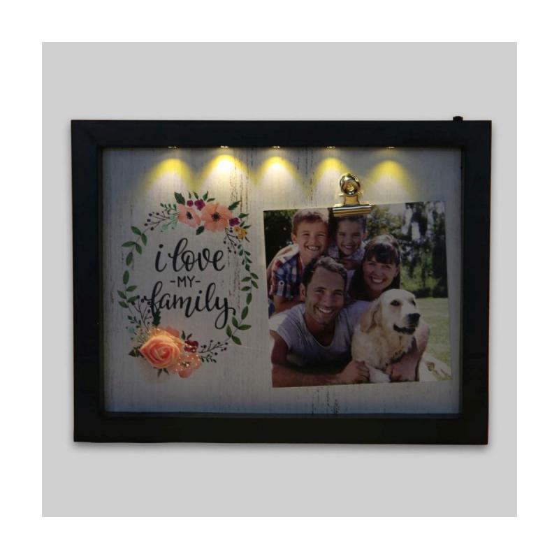 Fotorahmen LED"I LOVE MY FAMILY"
