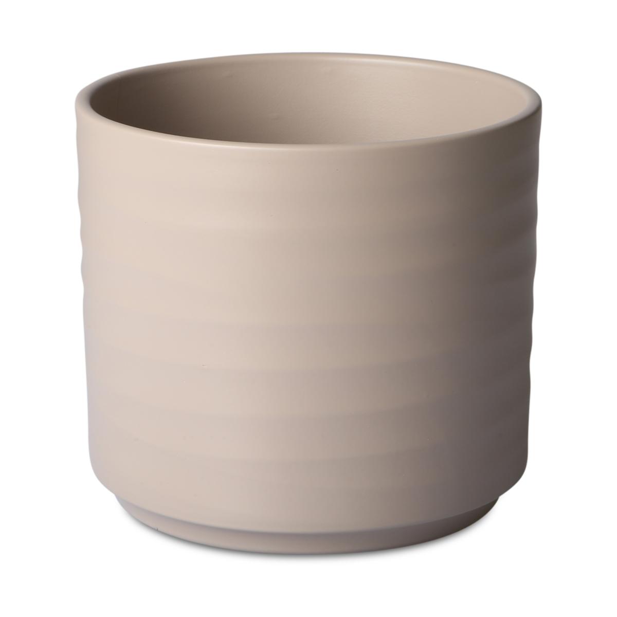 Topf Cilindro Wave-taupe matt