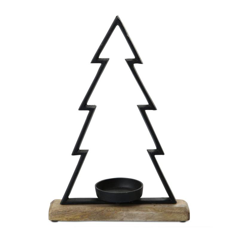 Tannenbaum Alu auf Holz