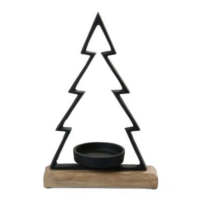 Tannenbaum Alu auf Holz