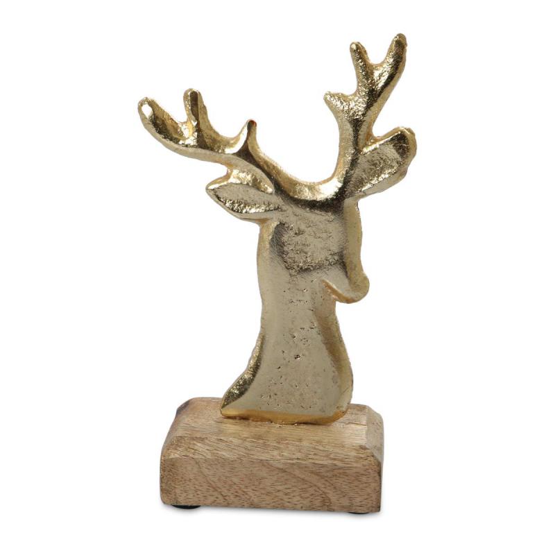 Hirschkopfaufsteller gold