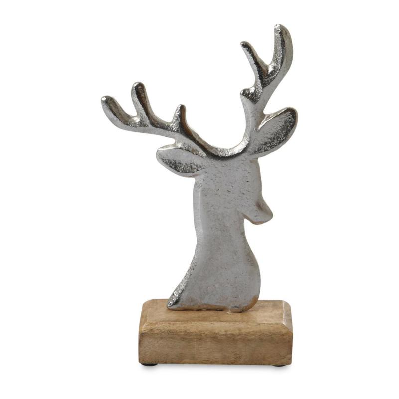 Hirschkopfaufsteller silber