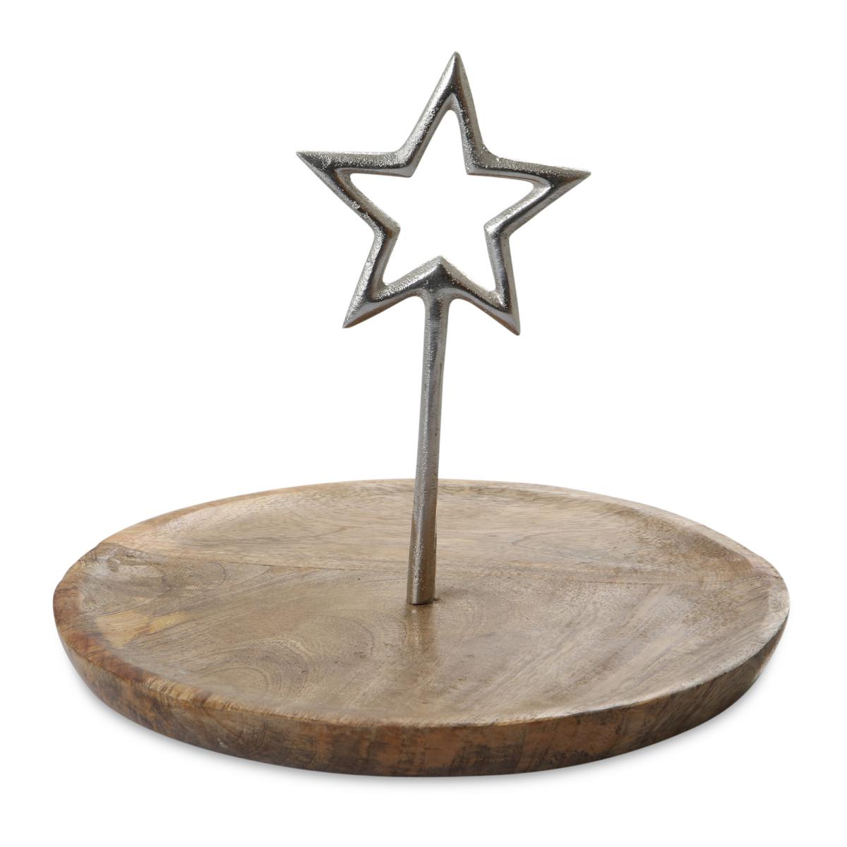 Holzteller mit Sternengriff