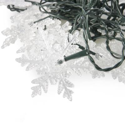 LED 20-Lichterkette Schneeflocken au&szlig;en