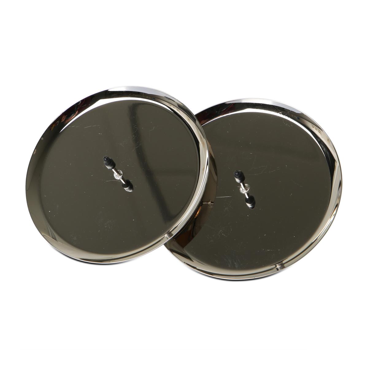 Kerzenteller Metall silber
