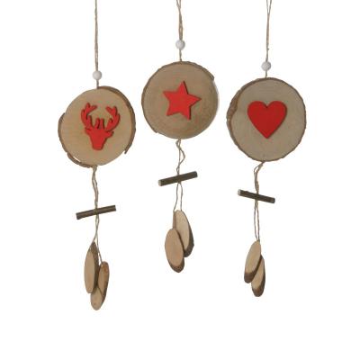 Hänger Holzscheibe Weihnachtsmotive