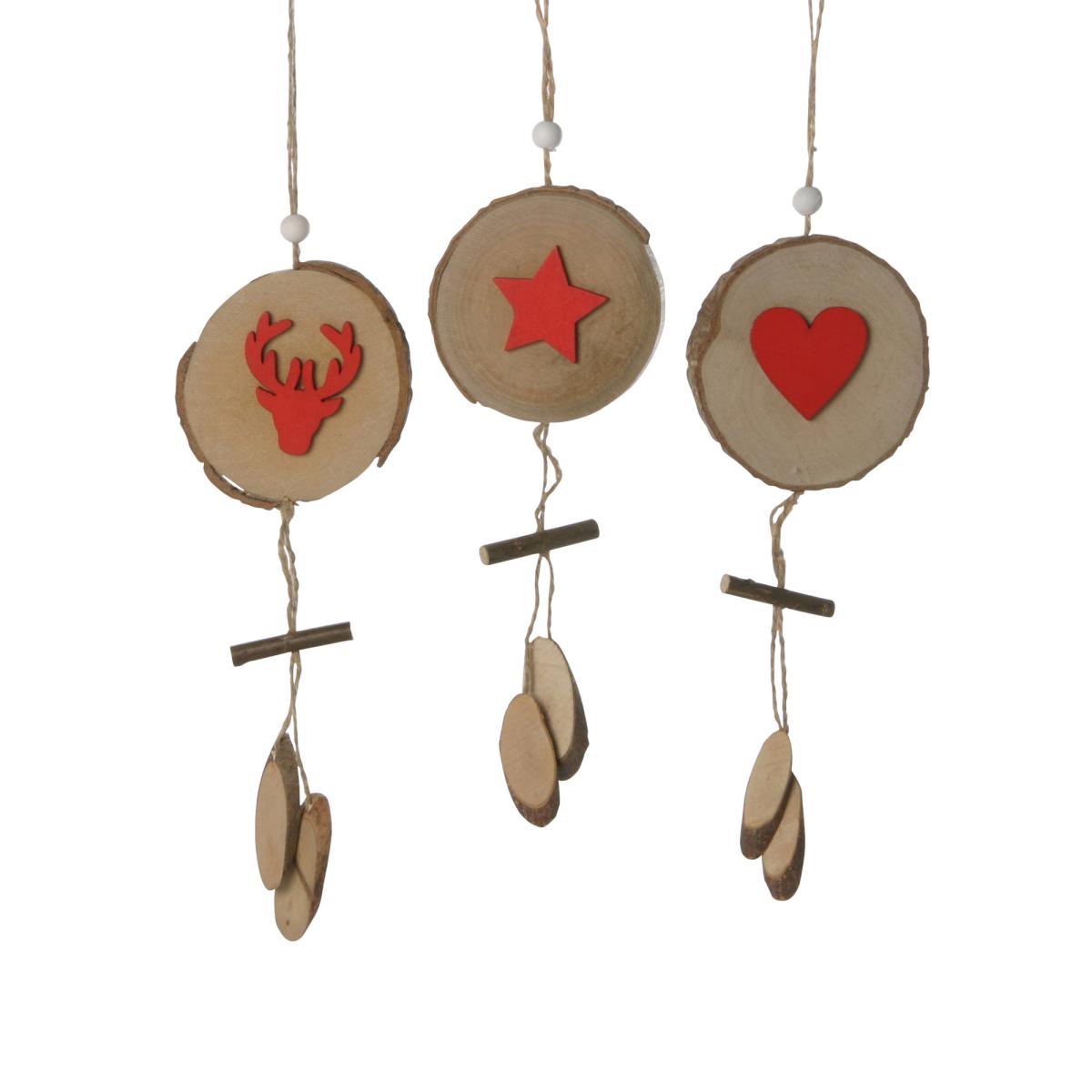 Hänger Holzscheibe Weihnachtsmotive