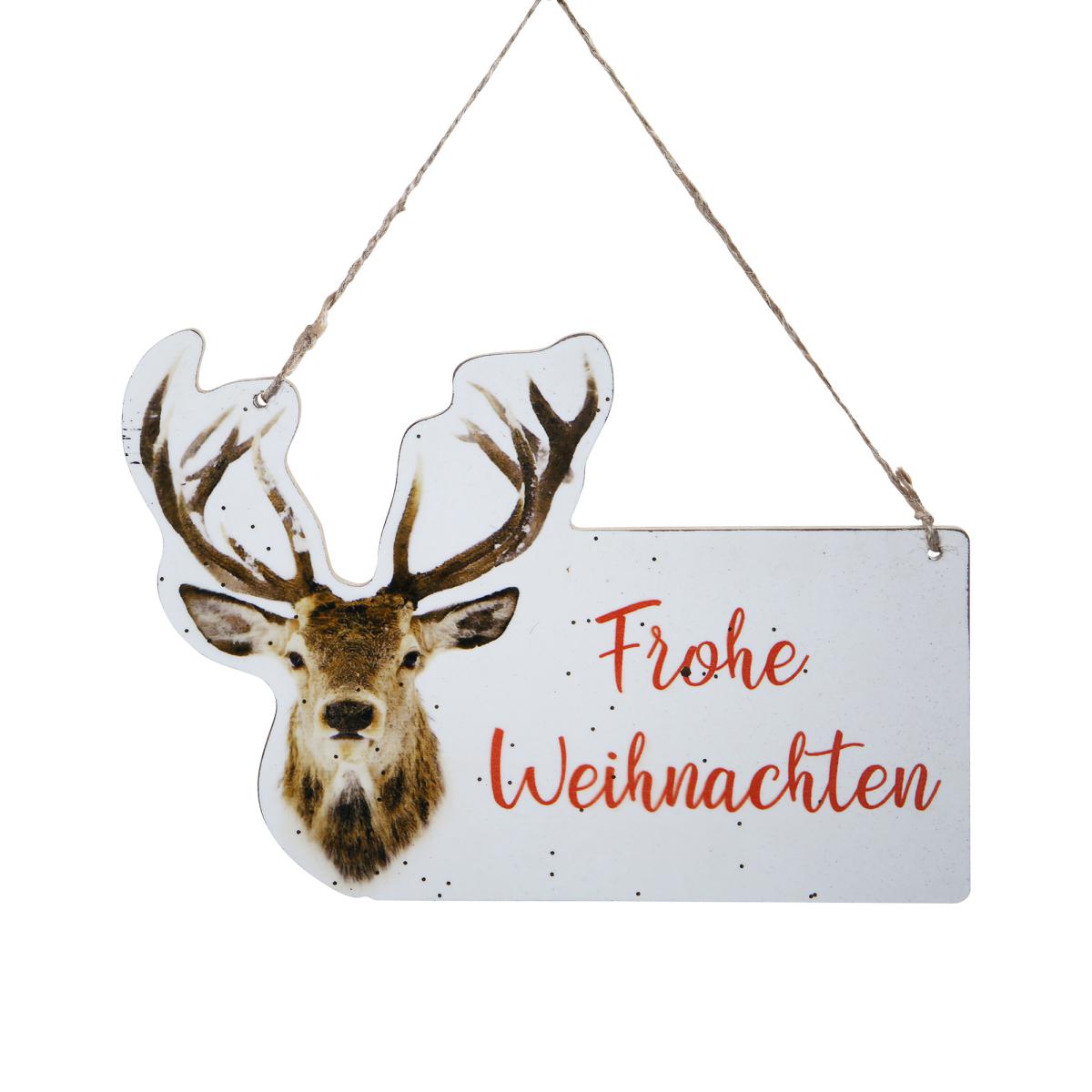 Hirschaufhänger mit Spruch