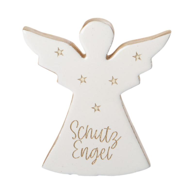 Engel-Aufsteller weiß mit Spruch