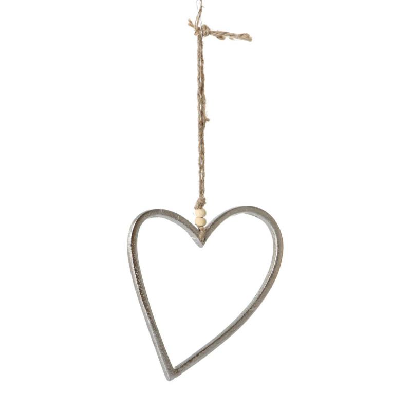 Alu-Herzhänger silber