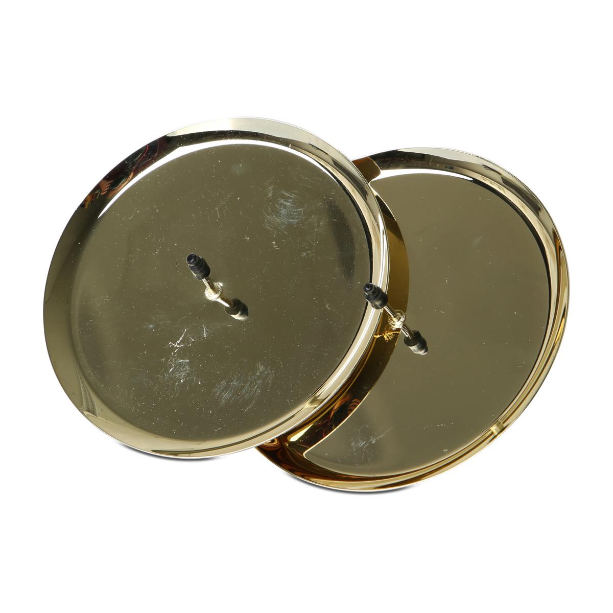 Kerzenteller Metall gold